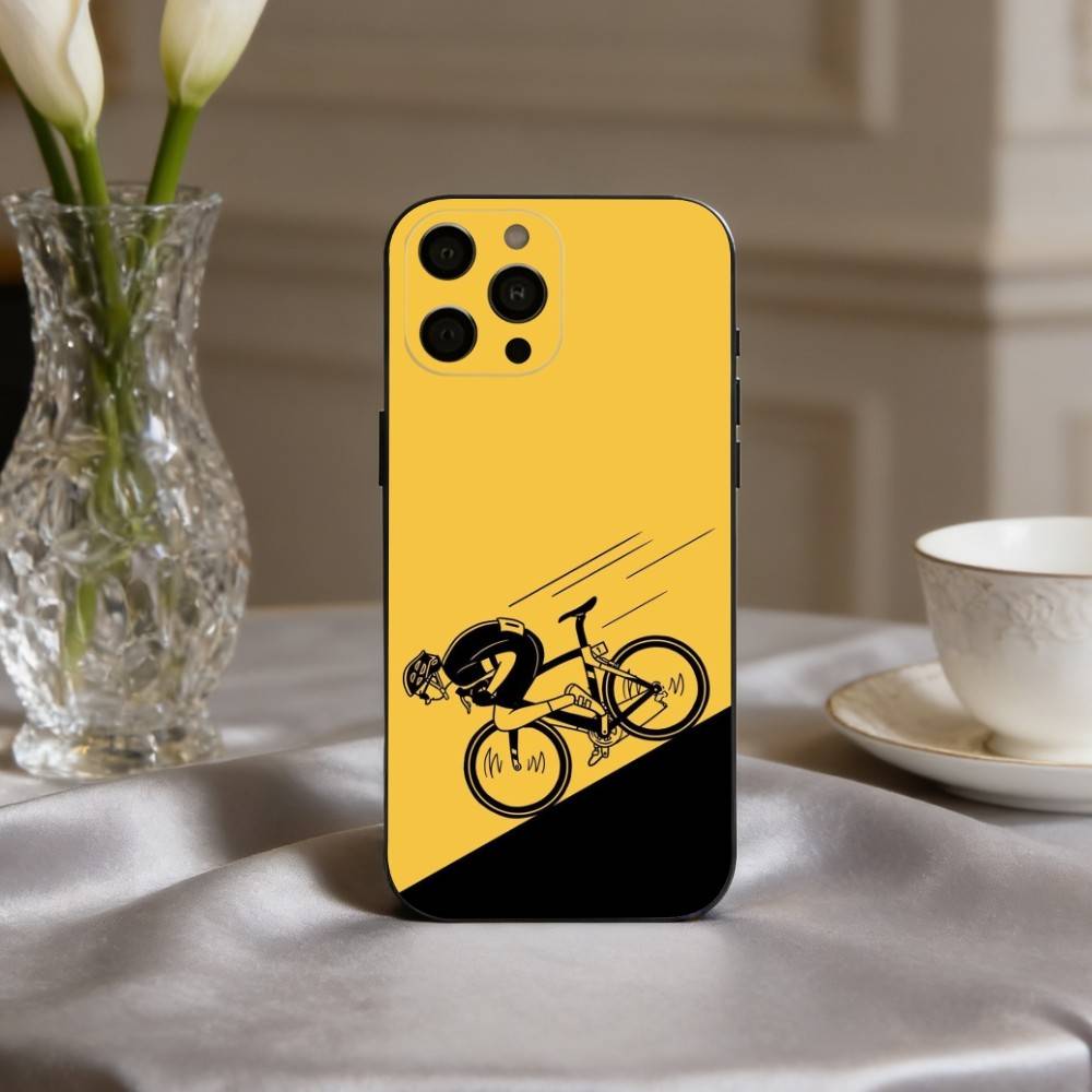 

T-Tour De France B-Bike R-Rainbow Phone Case For iPhone 17,16,15,14,13,12,11 Plus,Pro Max,XS,Soft Silicone Black Cover iPhone16promax