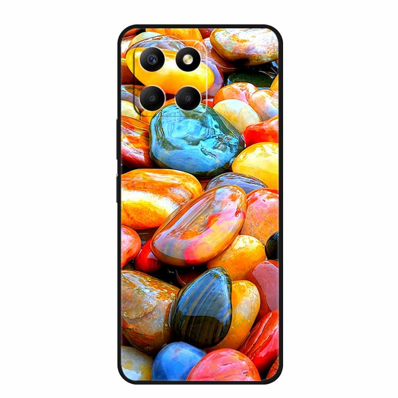 Etui For Honor X6a Zwierzęta TPU Silikon Miękki Tylny Pokrowiec na Telefon dla Huawei Honor X6a HonorX6A 2023 Ochronny Wilk Czarny Fajny Capa