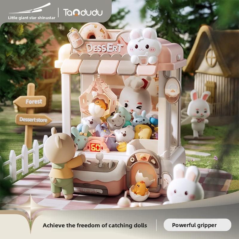 Non-Toxic Diy Doll Machine Kids Coin Operated Play Game Mini Claw Catch Toy Crane Machines Music Doll Children Xmas Gifts Toy Children Gril