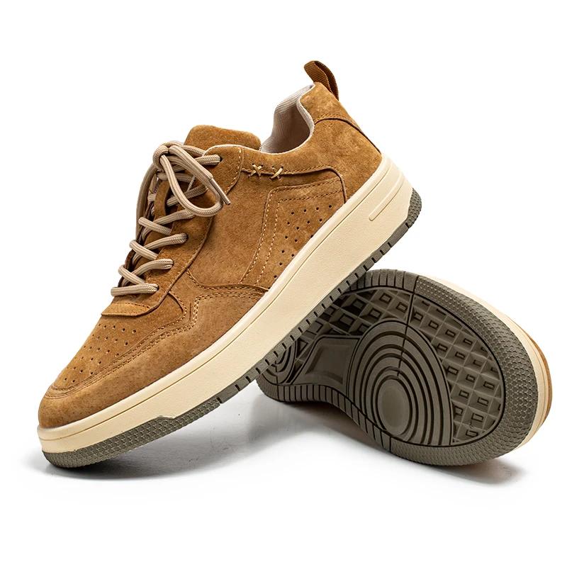 

Мужская обувь Дышащие мужские вулканизированные кроссовки 2024 Кожаные мужские повседневные туфли на шнуровке Роскошный бренд для мужчин Обувь для ходьбы на открытом воздухе 44