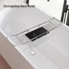 Stainless Steel Non-Slip Marble Bathtub Organizer Rack with Telescopic Shelf for Bathroom Use