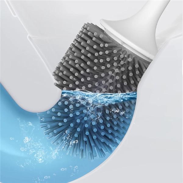 Silicone Toilet Brush For WC Accessories Drainable Toilet Brush Wall-Mounted Cleaning Tools Home Bathroom Accessories Sets