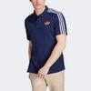 Adidas Originals SS23 Adicolor 70s Retro Series Three-Stripe Colorblock Logo Polo Shirt Men Tops Navy IP6975
