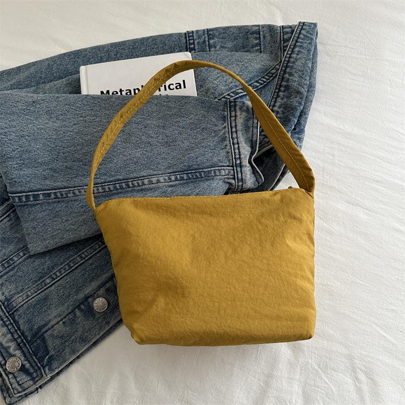 

Новая повседневная простая наплечная сумка высокой ценности, трендовая, в литературном стиле, сумка-ведро под мышкой жёлтый