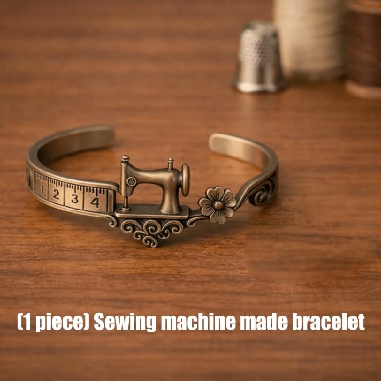 Creative Sewing Machine Shape Alloy Bracelets Sewing Machine Shape Bangle Unisex Handcrafted Festival Wear Accessory