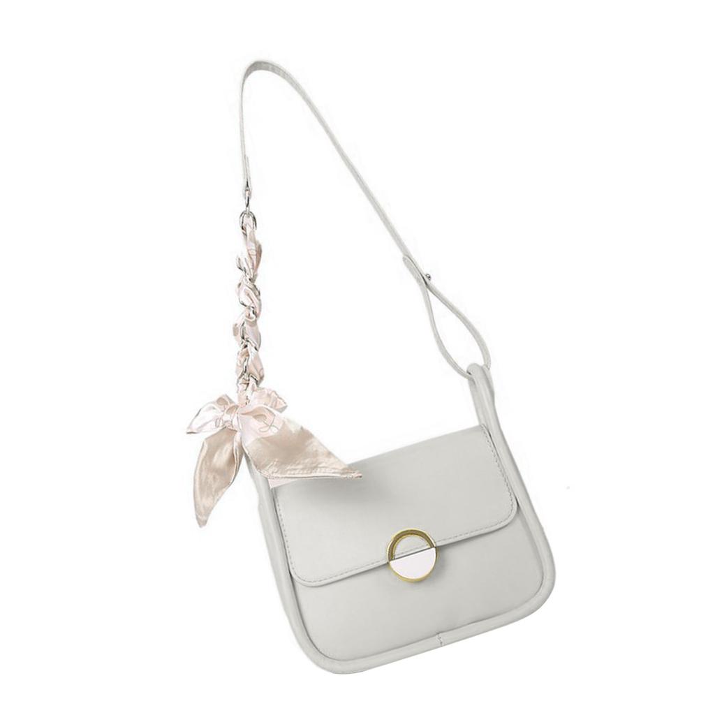 Damen Kleine Schultertasche Kleine Geldbörse für Damen Unterarmtasche mit Kettenriemen Rechteckig Beige