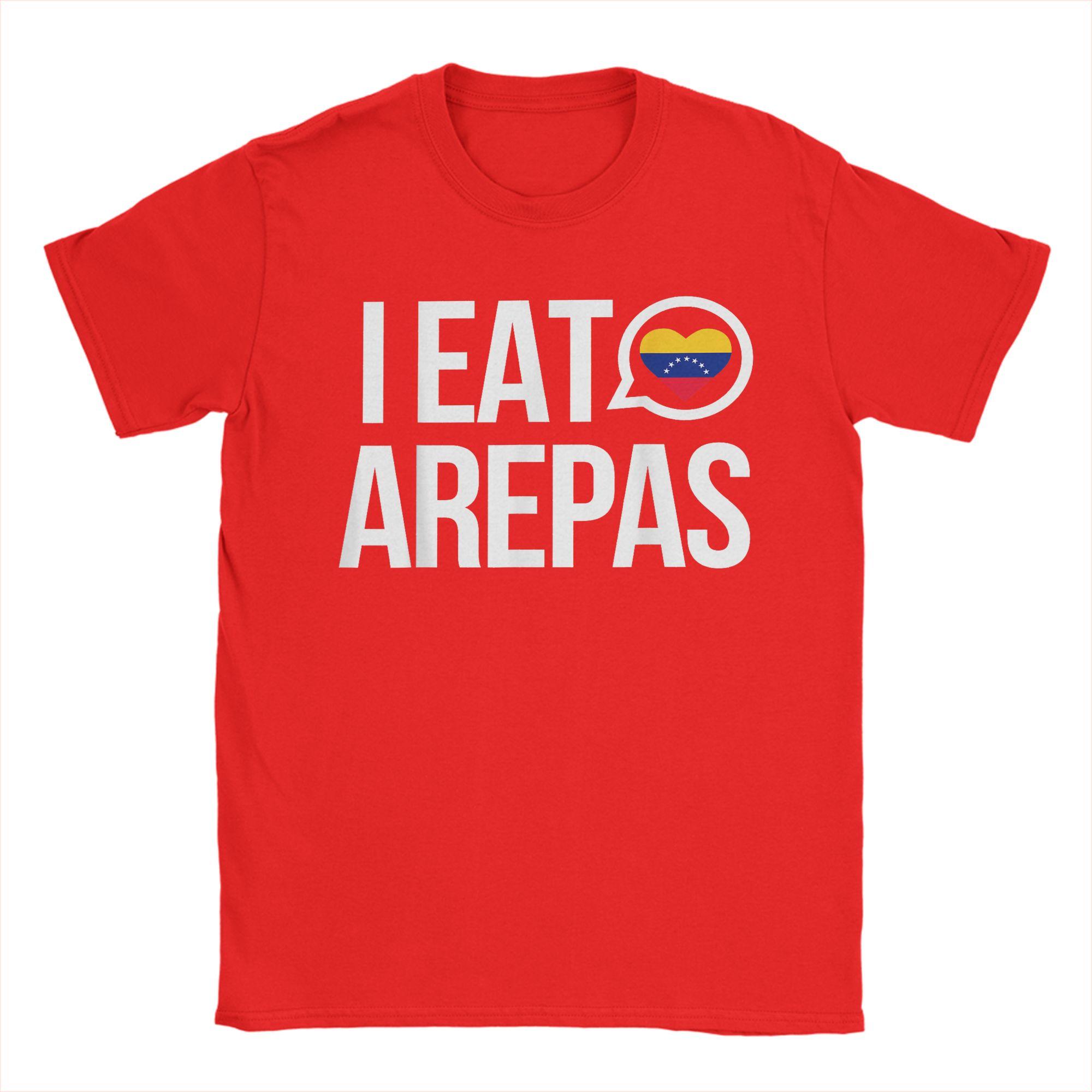 

Vintage I Eat Arepas Venezuelan Traditional Food TShirts Unisex Round Neck Cotton T Shirt Short Sleeve Tee Shirt Plus Size Clothes S
