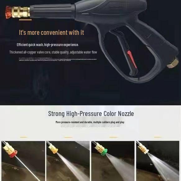 High-Pressure Car Wash Water Gun with Quick-Connect Nozzle