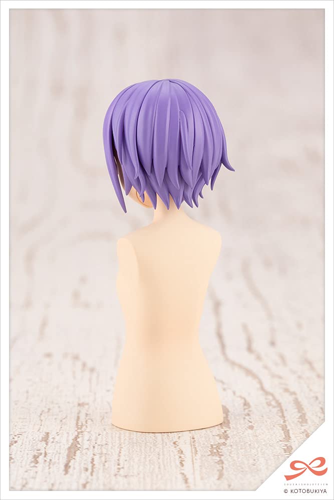 Sosai Garden After School Short Wig A Width 63mm Scale Plastic Model JK013 Girls' [Orange & Purple] Approx. 1/10