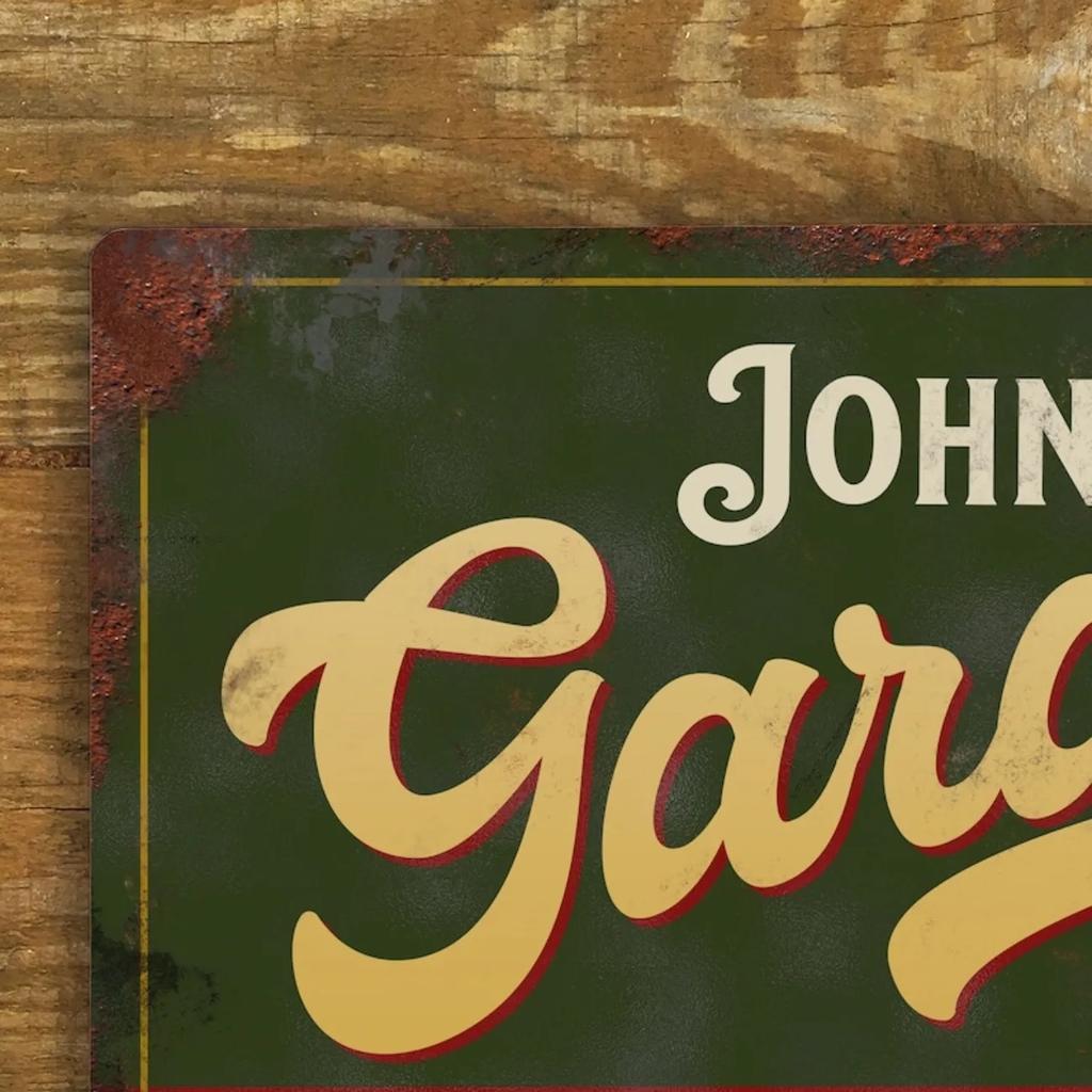 Custom Metal Sign Garage Decor Vintage Tin Sign Retro Aluminum Wall Art Personalized Man Cave Gift Car Lover