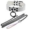 Gothic PU Leather Choker Necklace Black Studded O-Ring Collar Punk Nightclub Fashion Clavicle Chain Unisex
