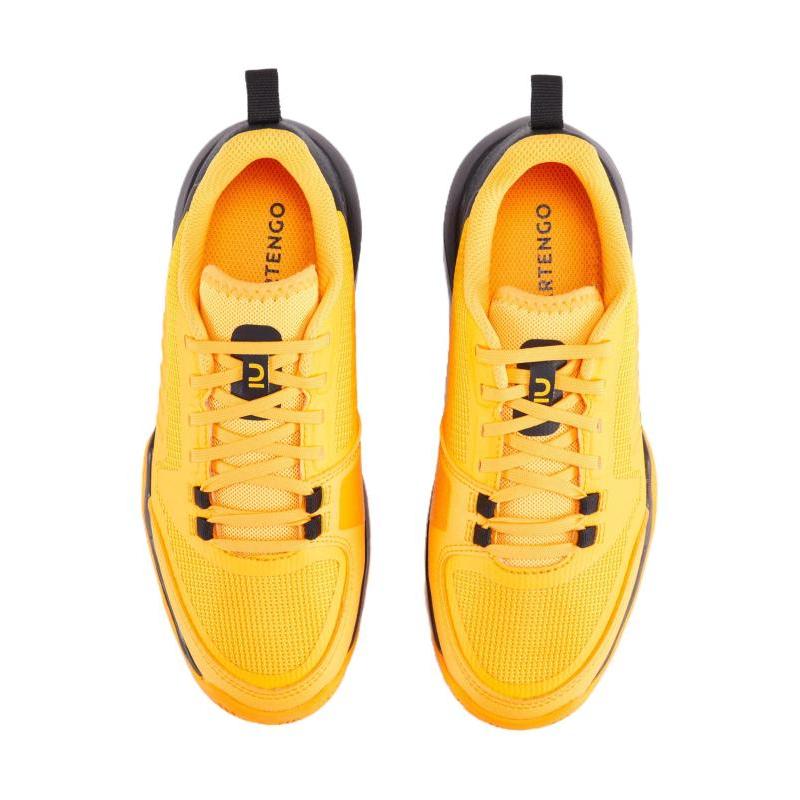 DECATHLON TS500 FAST Comfort Shock Abrasion Resistant Low Top Trainers Fluorescent Yellow Kids