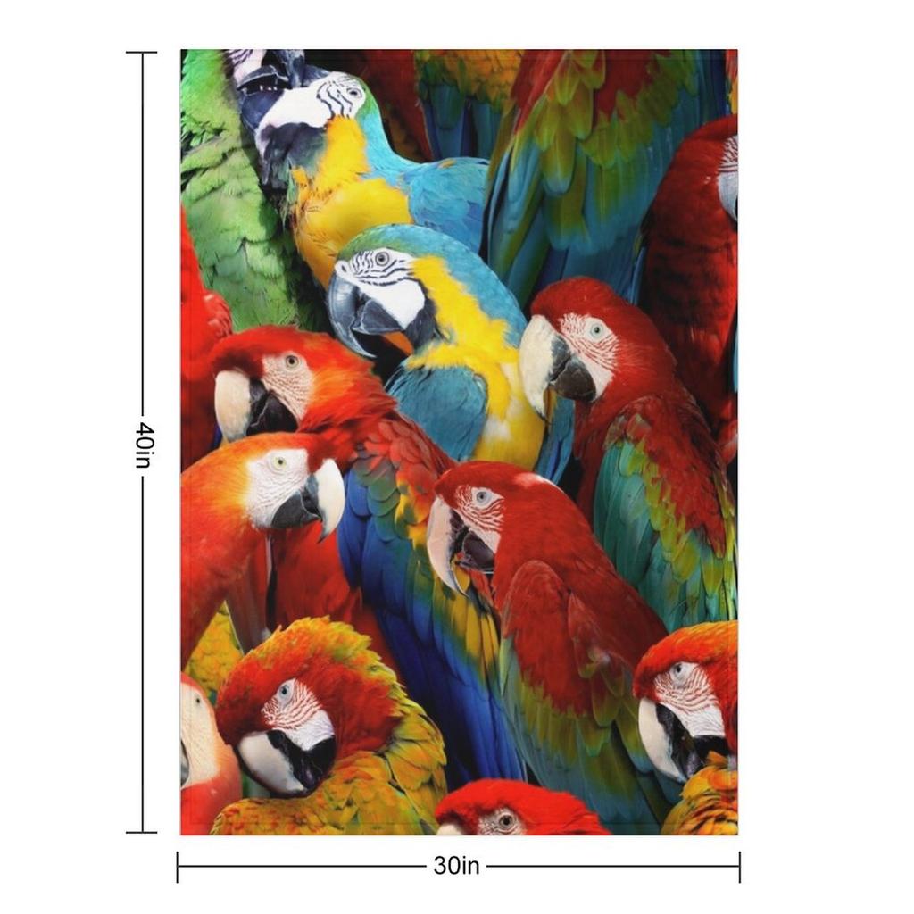 Parrots Throw Blanket blankets ands Soft Plaid Multi-Purpose Thin Blankets