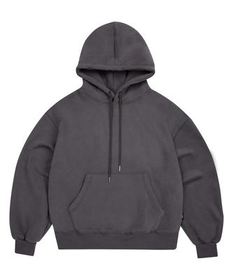 Peach Skin Balloon Over Hoodie - Charcoal