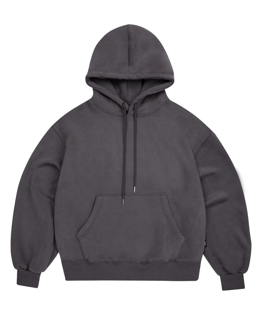 Peach Skin Balloon Over Hoodie - Charcoal