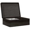Wooden Box with Black Lid 40x30x13cm Solid Pine Wood
