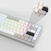 Womier Juego Completo de Teclas PBT de Perfil Bajo de 143 Teclas para Teclados con Interruptores Cherry Gateron MX de 60%, 65%, 75% y 100%, Negro, Gris y Blanco