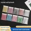 Crystal Disposable Lip Brush: Slanted Mini Lip Gloss & Lipstick Applicator