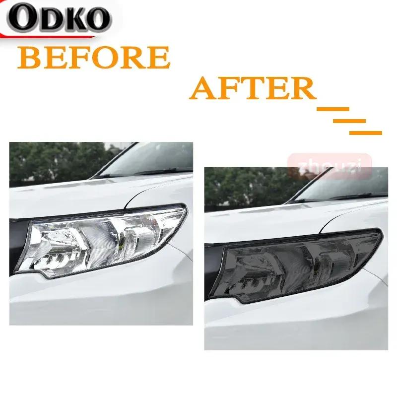 For Toyota Land Cruiser Prado 150 2018   Car Headlight Tint Black Protective Film Transparent TPU Sticker Accessories