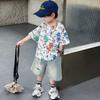 Boys' Summer Set 2026 New Handsome Boys' Cartoon Short Sleeve Children's Summer Set Half Sleeve Children's Set Two Piece Trendy