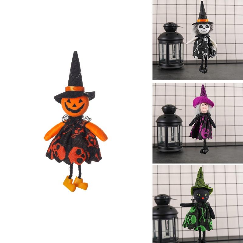 Halloween Decor Supplies Adorable Pumpkin Witch Ghost Pendant For Kids Party Props