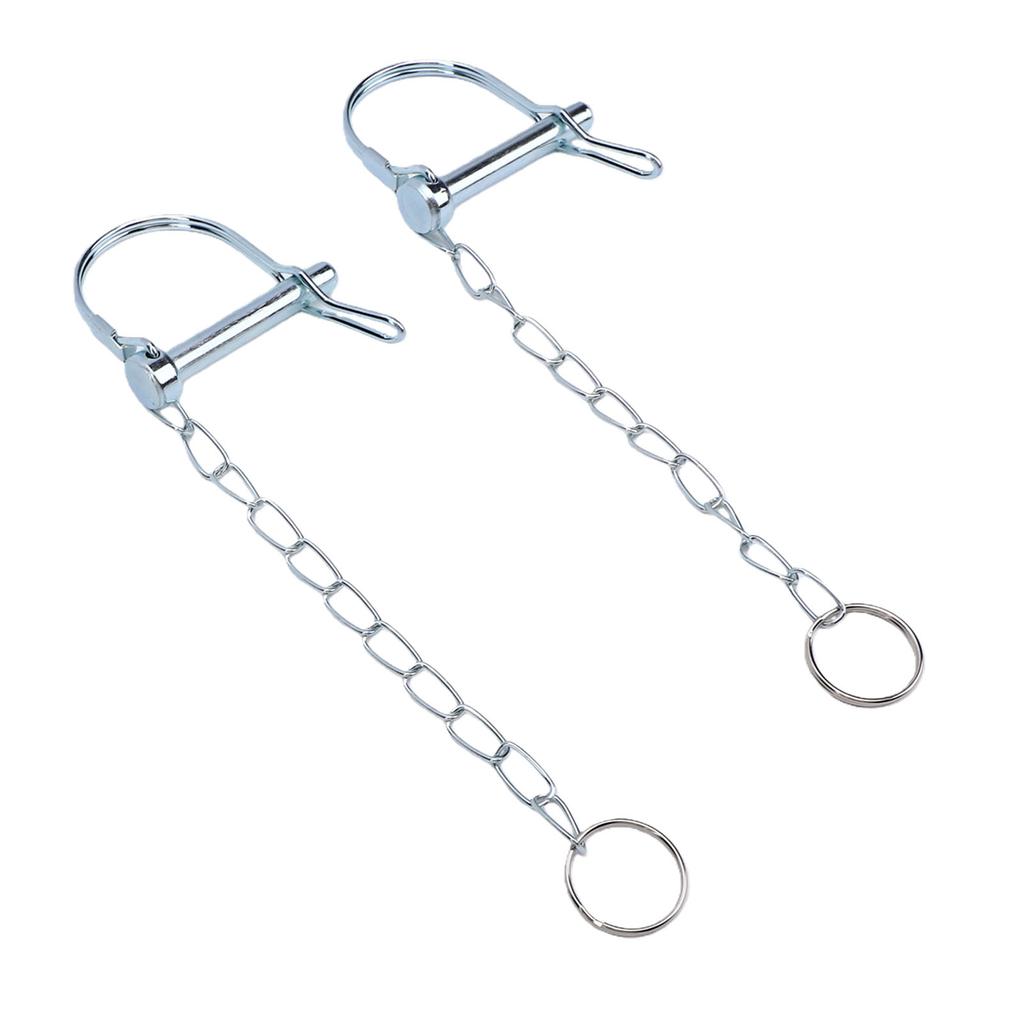 2PCS Trailer Coupler Pin with Chain 1 4in Diameter Heavy Duty Hitch Locking Pin for Towing