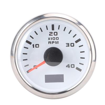 Contagiri 52mm Motore 4000RPM con Contatore Orario Retroilluminazione 7 Colori per Camion Trattore Auto Camper