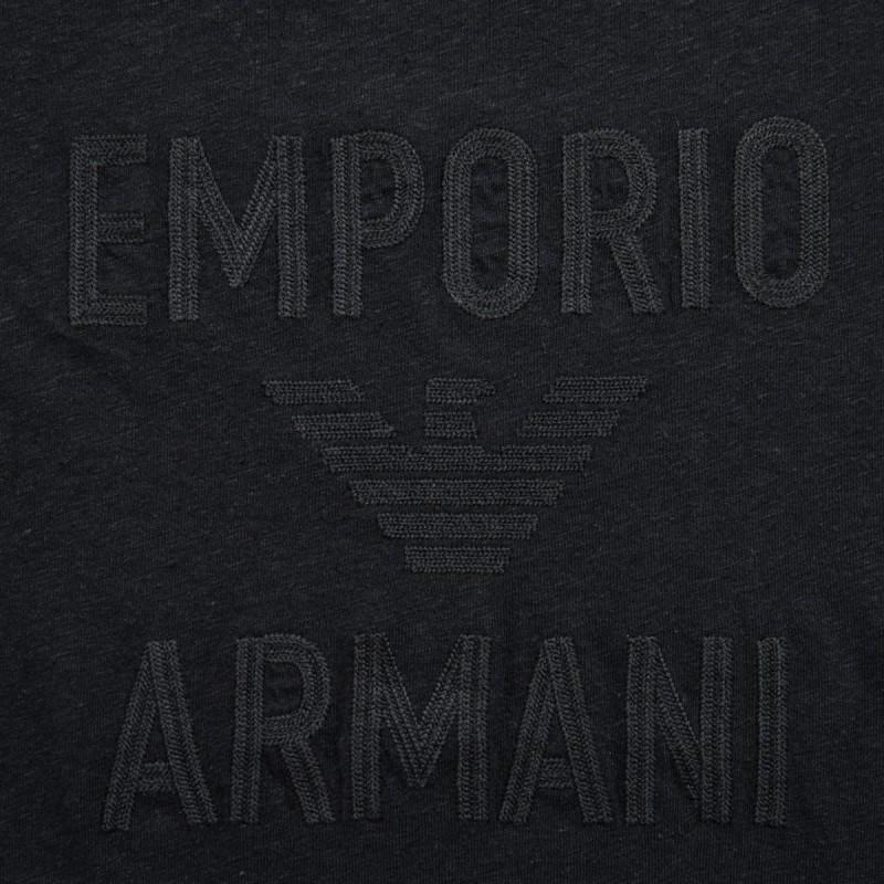Emporio Armani Ss24 Logo Print Crew Neck T-Shirt Men tops Black 211818-3R485-00020