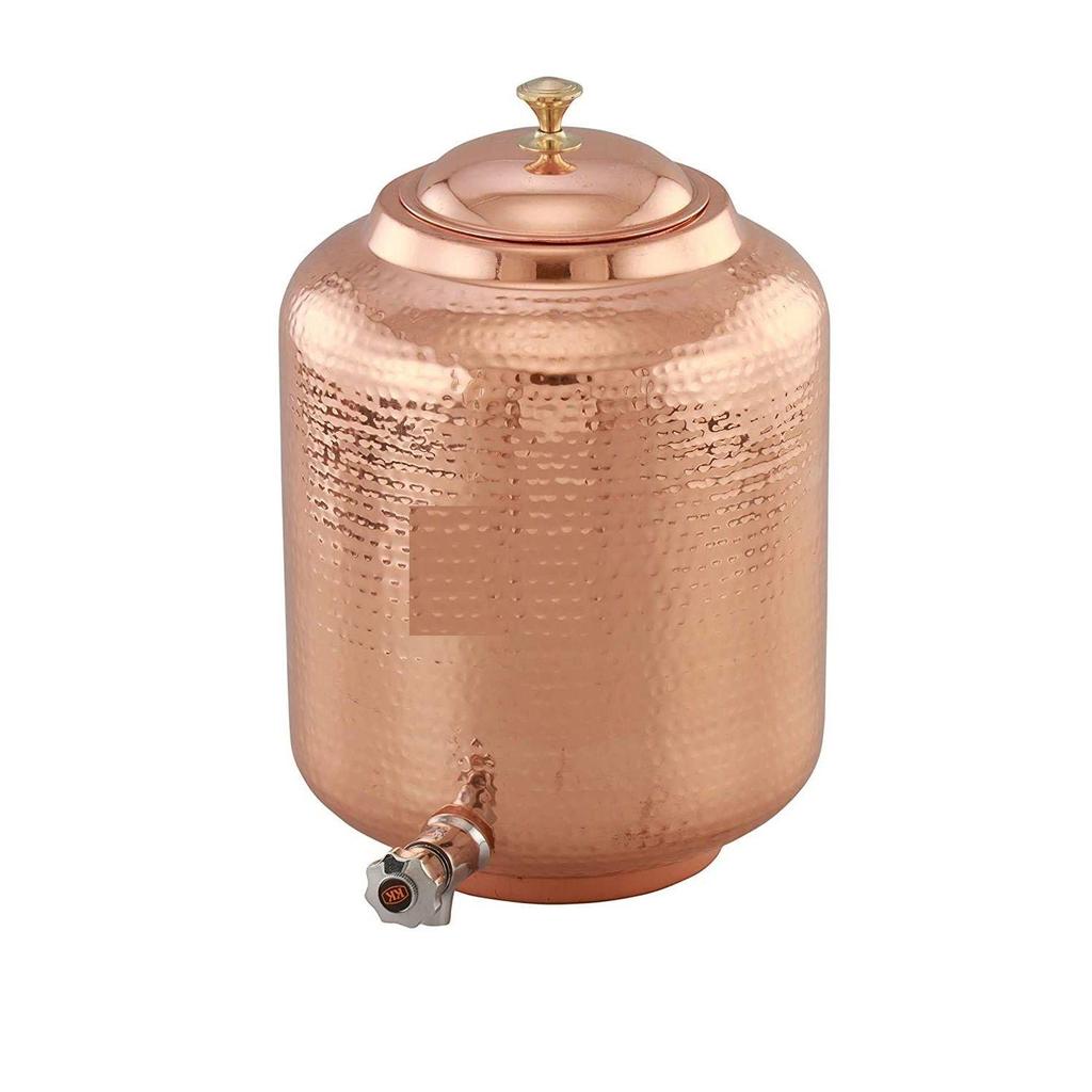 14litrový měděný dávkovač vody (Matka) Kontejnerový hrnec s čistou mědí a ájurvédskými zdravotními výhodami