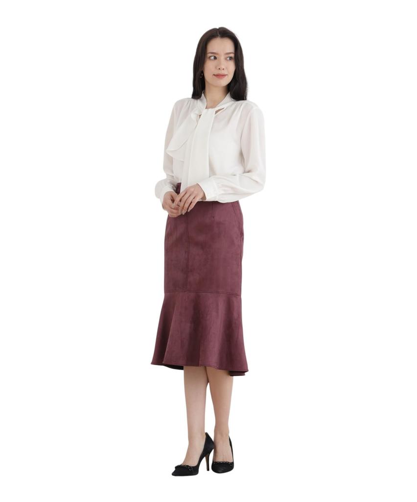 Pinky Diane Mermaid Skirt & (Stretch Suede) / Women's / 031-5220023 070_Wine