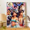 Disney Diamond Painting Kit Classic Aladdin Jasmine Romance Home Decor Craft Perfect Gift Idea Diamond Art
