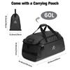 Bolsa Duffel de Ginásio G4Free 60L com Compartimento para Sapatos e Mochila Duffel Impermeável para Homens e e Bolsa de Camping, Bolso, Mulheres, Esportes, Viagem,