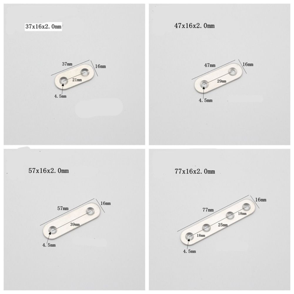 10Pcs/set Stainless Steel Flat Angle Metal Bracket Stand Supporting Furniture Fittings Furniture Corner Connector