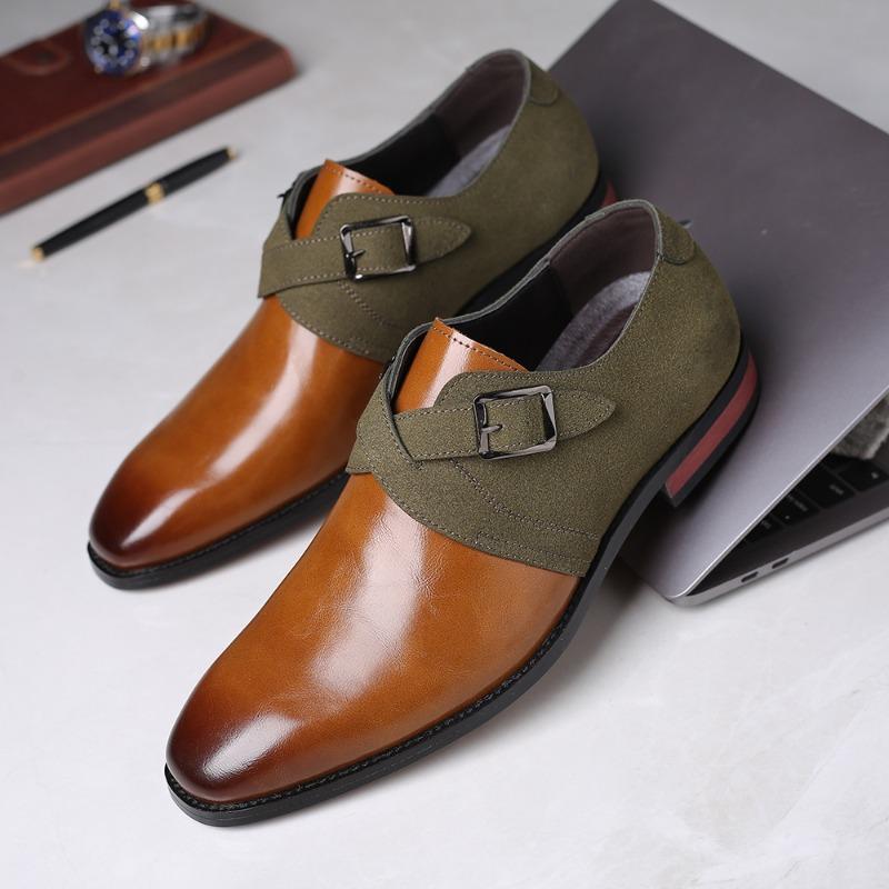 Plus Size 48 Luxury Men Business Leather Shoe Trendy Comfortable Breathable Casual Shoe Star Designed Wedding Party Shoe for Man