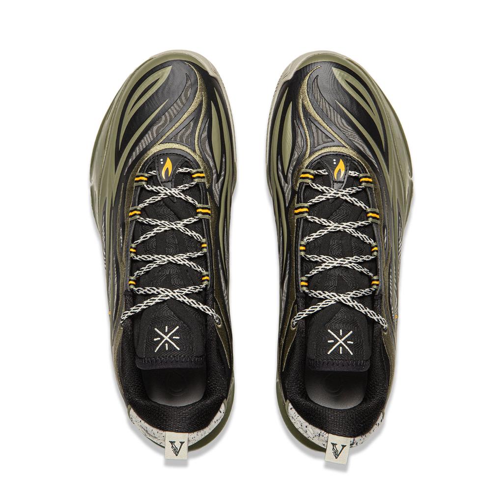 Li Ning Wade 808 5Ultra V2 Abrasion Resistant Rebound Grip Low Top Basketball Shoes Men's Black Green ABAV045-18