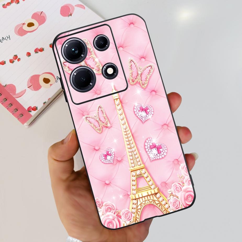 For Infinix Note 30i Case X6716 Stylish Cat Flowers Painted Cover Soft Silicone Phone Case For Infinix Note 30 Pro Note30 Bumper
