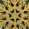 12pcs 10cm Glitter Powder Snowflake Xmas Ornaments Christmas Tree Decor Party Wedding DIY Home Decoration