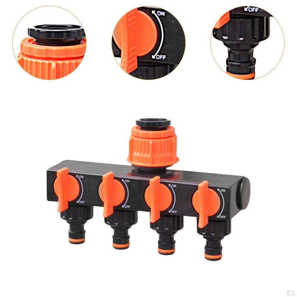 Garden Hose Connector 4 Ways Splitter Water Taps Divider 4-way Tap for Balcony Watering