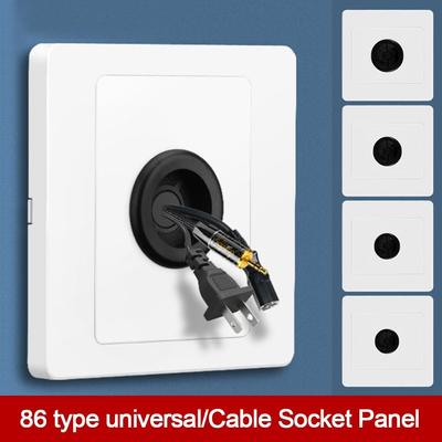 Wiring Accessories With Rubber Pad Wall Blank Panel With Outlet Hole 86Type Cable Cover Decorative Cover Office
