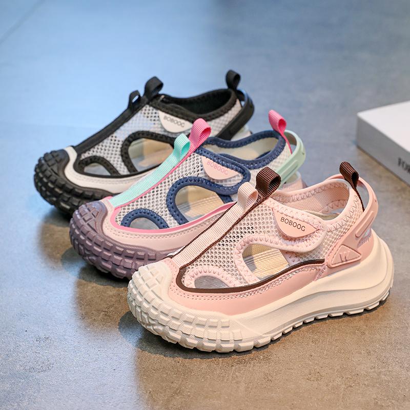 Children Sports Sandals Hollowed-out Kids Sneakers Non-slip Soft Sole 2025 Summer New Boys Girls Fashion Sandals Mesh Breathable