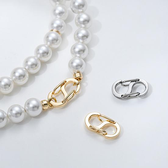 Nerezová přezka na náhrdelník Hák ve tvaru S Klipový konektor Řetízek na náramek DIY Klíčenka Šperky Kovová dvojitá karabina