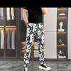 New Summer Two Color Embossed Men's Slim Fit Versatile Fashion Trend Casual Leg Tight Pants