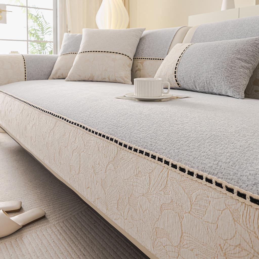 New Sofa Cushion Four Seasons Universal Light Luxury High-Sense Seat Cushion Non-Slip Leather Sofa Cover Cloth