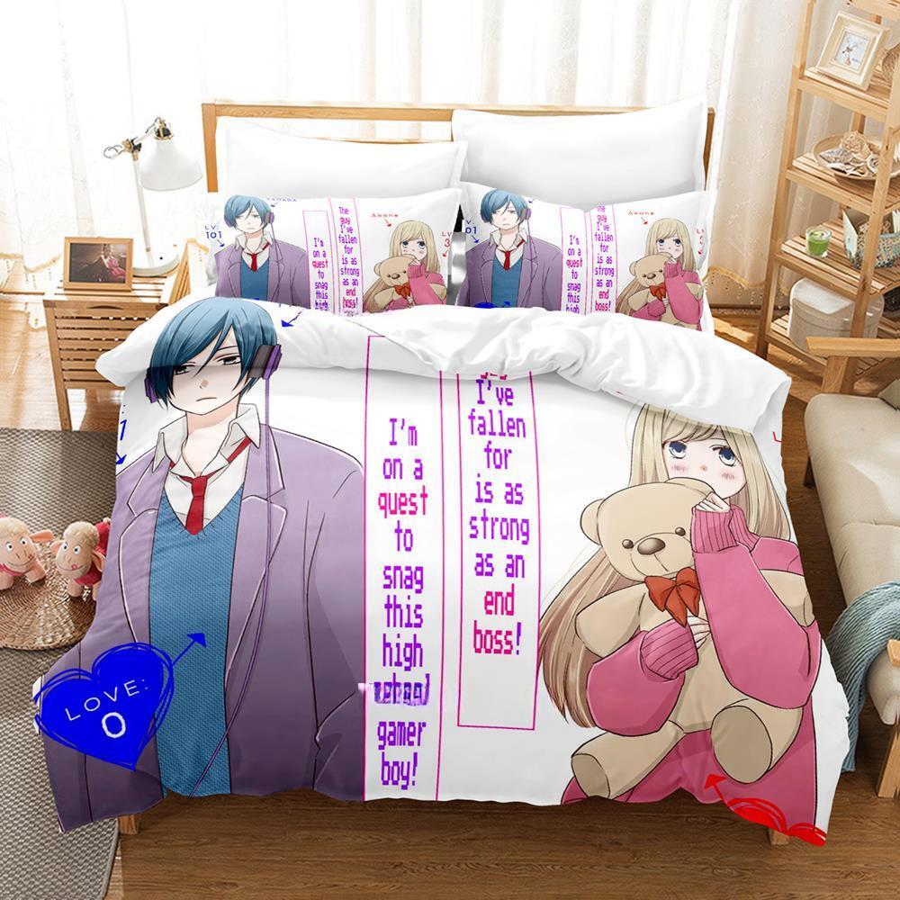 Comforter My Love Story With Yamada-Kun At Lv999 Bedding Set Single Twin Full Queen King Size Bed Set Adult Kid Bedroom S