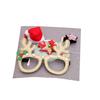 1 Set Cute Christmas Tree Kids Frame Glasses Hair Clip Wear-resistant Santa Claus Frame Glasses Hair Clip for Gifts