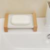 Wood Soap Dish Holder White Black Grey Aluminum Toilet Lavatory Hand Wash Bathroom Washbasin Shower Soap Holders Storage Shelf