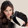 Dames Hoofdband Stippenprint Geknoopt Ontwerp Brede Rand Spons Vulling Haarband Vrije Tijd Casual Haaraccessoire