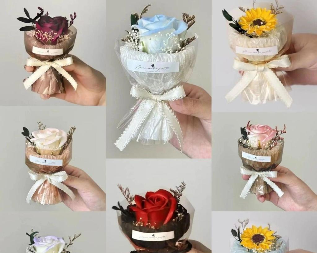Mini Pocket Bouquet: Artificial Rose for Birthdays, Mother's Day & Valentine's Day
