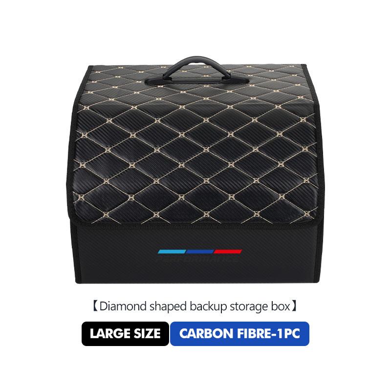 Car Portable Foldable Organizer Bag Leather Trunk Storage Box For BMW X1 X3 X4 X5 X7 G20 G38 F20 F39 F48 E46 E60 E36 E39