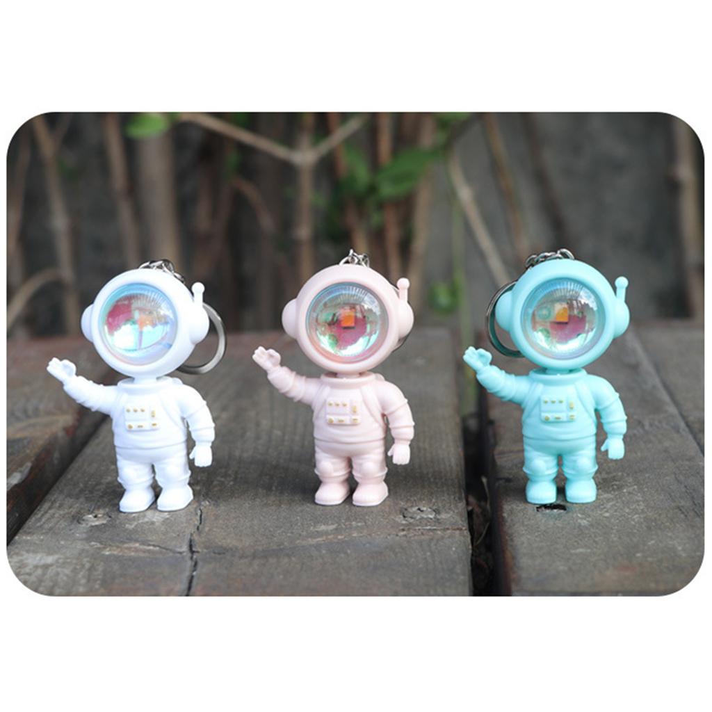 Astronaut Sunset Projector Light Keychain Women Purse Handbags Charm Keychain
